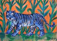 Синий тигр, гафрок.акр.масло, 100х135